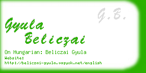 gyula beliczai business card